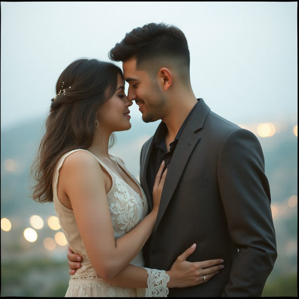 een romantisch hetero koppel