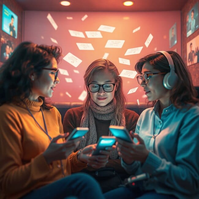 drie onlyfans modellen chatten met fans